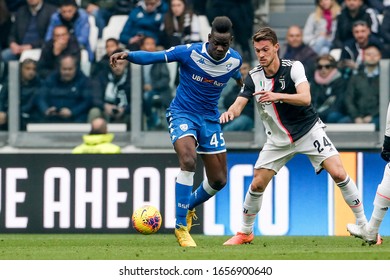 Turin, Italy. 16/02/2020. Italian Serie A Soccer Championship. Juventus Vs Brescia 2-0. Mario Balotelli, Brescia.