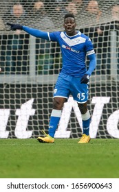 Turin, Italy. 16/02/2020. Italian Serie A Soccer Championship. Juventus Vs Brescia 2-0. Mario Balotelli, Brescia.