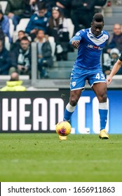 Turin, Italy. 16/02/2020. Italian Serie A Soccer Championship. Juventus Vs Brescia 2-0. Mario Balotelli, Brescia.