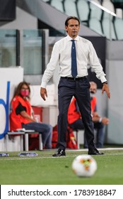 Turin, Italy. 20/07/2020. Italian Serie A Football Championship. Juventus VS Lazio 2-1. Simone Inzaghi, Coach Lazio.