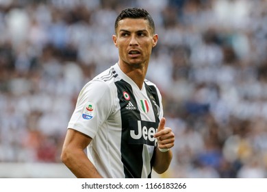 Turin, Italy. 25 August 2018. Campionato Italiano di SerieA, Juventus vs Lazio 2-0. Cristiano Ronaldo, Juventus. 
