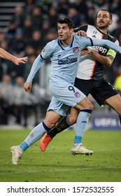 Turin, Italy. 26 November 2019. UEFA Champions League, Juventus Vs Atletico Madrid 1-0. Alvaro Morata, Atletico Madrid.