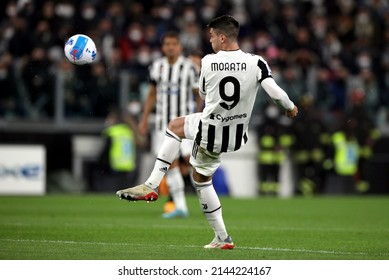 TURIN, ITALY - APRIL 3, 2022: 
Alvaro Morata In Action
During The Serie A 2021-2022 JUVENTUS V INTER At Allianz Stadium. 