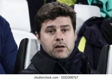 Turin, Italy. February 13, 2018. UEFA Champions League, Juventus - Tottenham 2-2. Mauricio Pochettino, Coach Tottenham.