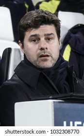 Turin, Italy. February 13, 2018. UEFA Champions League, Juventus - Tottenham 2-2. Mauricio Pochettino, Coach Tottenham.