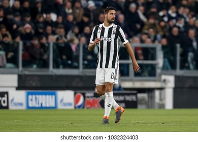 Turin, Italy. February 13, 2018. UEFA Champions League, Juventus - Tottenham 2-2. Sami Khedira, Juventus.