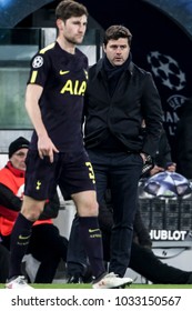 Turin, Italy. February 13, 2018. UEFA Champions League, Juventus - Tottenham 2-2. Mauricio Pochettino, Coach Tottenham.