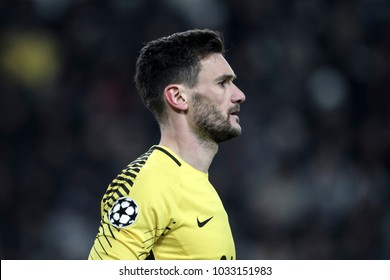 Turin, Italy. February 13, 2018. UEFA Champions League, Juventus - Tottenham 2-2. Hugo Lloris, Goalkeeper Tottenham.