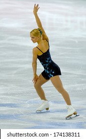 TURIN, ITALY - FEBRUARY 24, 2006: Kiira Korpi (Finland) Performs During The Winter Olympics Female's Final Of The Figure Ice Skating.