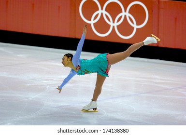 TURIN, ITALY - FEBRUARY 24, 2006: Ando Miki (Japan) Performs During The Winter Olympics Female's Final Of The Figure Ice Skating.