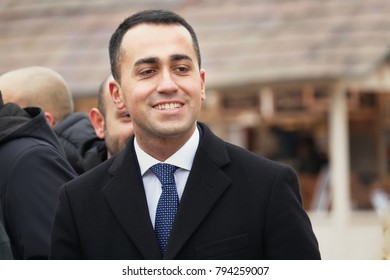 Turin, Italy - January 12, 2018: Luigi Di Maio, Political Leader Of The 5-star Movement