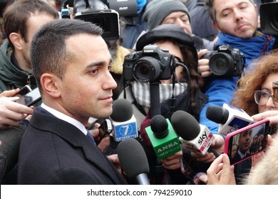 Turin, Italy - January 12, 2018: Luigi Di Maio, Political Leader Of The 5-star Movement