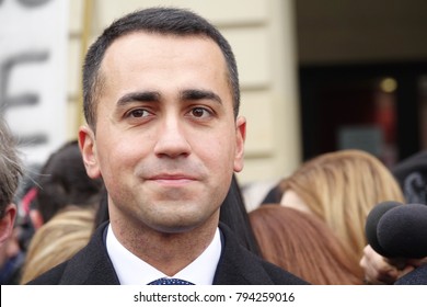 Turin, Italy - January 12, 2018: Luigi Di Maio, Political Leader Of The 5-star Movement