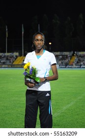 TURIN, ITALY - JUNE 12: Spencer Lavern Of Saint Lucia Stands High Jump Podium Of 2010 Memorial Primo Nebiolo Track And Field Meeting, On June 12, 2010 In Turin, Italy.