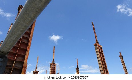 Turin, Italy - June 22, 2021: A Daytime View Of The Parco Dora. The Public Industrial Park Immediately Outside The Center Of Turin.