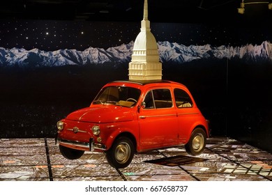 Turin, Italy - June 8, 2017: Vintage Cars At  National Automobile Museum Car Museum