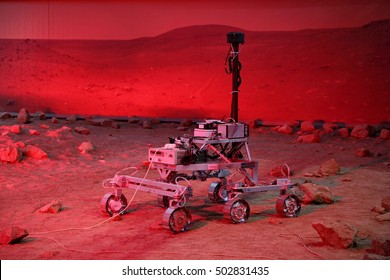 Turin, Italy - March 14, 2016: Demonstration By The ESA ExoMars Rover Vehicle 