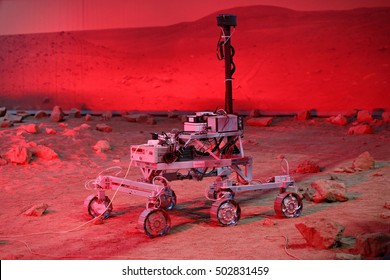 Turin, Italy - March 14, 2016: Demonstration By The ESA ExoMars Rover Vehicle 