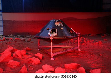 Turin, Italy - March 14, 2016: Demonstration By The ESA ExoMars Rover Vehicle 