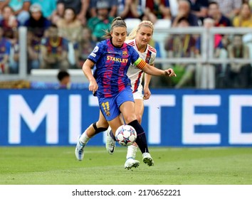 Turin, ITALY - May 21, 2022: 
Alexia Putellas And  Lindsey Horan In Action
During The UEFA Women's Champions League Final Barcelona FC V Olympique Lyonnais At The Juventus Stadium.
