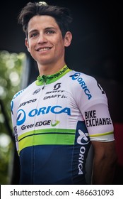 Turin, Italy May 29, 2016; Esteban Chaves, Orica Team,   On The Final Podium Of  The Tour Of Italy 2016 With Arrival In Turin.