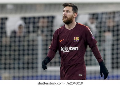 Turin, Italy. November 22, 2017. UEFA Champions League, Juventus - Barcelona 0-0. Lionel Messi, Barcelona.