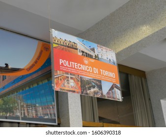 Turin, Italy - October 25,  2019: The Polytechnic University of Turin is one of the most prestigious public international institutions sectors of Architecture and Engineering.