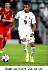 TURIN, ITALY - OCTOBER 7, 2021: 
Kylian Mbappé In Action 
During The UEFA Nations League 2021 BELGIUM V FRANCE At Allianz Stadium. 