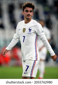 TURIN, ITALY - OCTOBER 7, 2021: 
Antoine Griezmann Looks On 
During The UEFA Nations League 2021 BELGIUM V FRANCE At Allianz Stadium. 