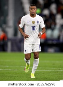 TURIN, ITALY - OCTOBER 7, 2021: 
Kylian Mbappé Looks On 
During The UEFA Nations League 2021 BELGIUM V FRANCE At Allianz Stadium. 