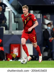 TURIN, ITALY - OCTOBER 7, 2021: 
Kevin De Bruyne In Action 
During The UEFA Nations League 2021 BELGIUM V FRANCE At Allianz Stadium. 