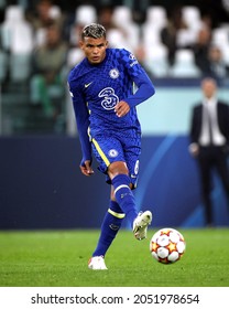 TURIN, ITALY - SEPTEMBER 29, 2021: 
Thiago Silva In Action 
During The UEFA Champions League 2021-2022 JUVENTUS V CHELSEA At Allianz Stadium. 