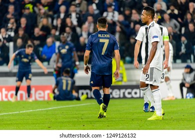 Turin - Nov 7, 2018: Alexis Sanchez 7. Juventus - Manchester United. UEFA Champions League. Matchday 4. Allianz stadium.