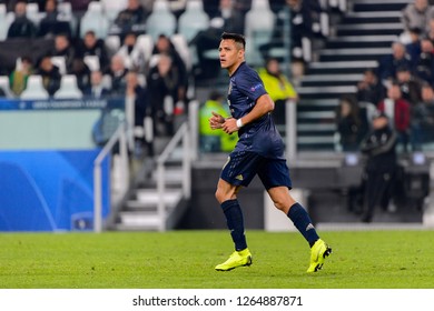 Turin - Nov 7, 2018: Alexis Sanchez 7. Juventus - Manchester United. UEFA Champions League. Matchday 4. Allianz Stadium.