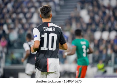 Turin - Oct 22, 2019: Paulo Dybala 10. Juventus - Lokomotiv Moscow. UEFA Champions League. Mathcday 3. Allianz Stadium.