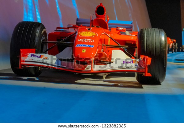 Turin, Piedmont - February 24, 2019:\
Automobile Museum, Ferrari F1\
exhibition