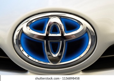 Similar Images, Stock Photos & Vectors of Turin, Piedmont, Italy. June  2018. The emblem of the Toyota with hybrid engine, is distinguished by the  internal contour in electric blue. - 1136898455 | Shutterstock