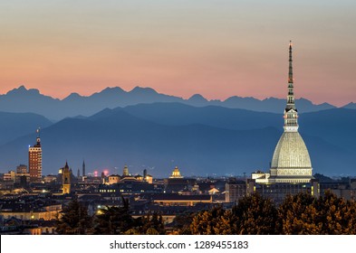 Turin Skyline With Mole Antonelliana