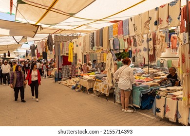 Alaçatı, Çeşme İzmir, Turkey 07-05-2022 The Famous Alaçatı High Society Market That Opens On Saturdays