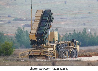 Kahramanmaraş, Turkey - 29 Ocak 2013: The American Missile Defense System Patriots Was Deployed To Turkey.