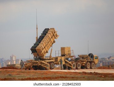 Kahramanmaraş, Turkey - 29 Oct 2013: The American missile defense system Patriots was deployed to Turkey.