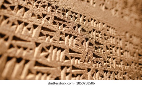 Turkey Ancient Urartu cuneiform from Van fortress. IX-VI century BC e.