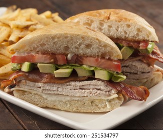 Turkey And Avocado Club Sandwich