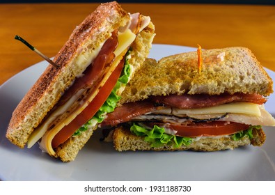 Turkey Bacon Sandwich  With Swiss Cheesetomato Lettuce.