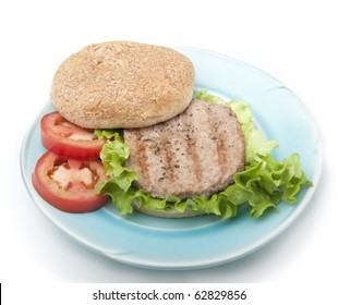 Turkey Burger On A Whole Wheat Bun