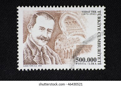 TURKEY - CIRCA 2002: A Stamp Printed In Turkey Shows Vedat Tek, Circa 2002