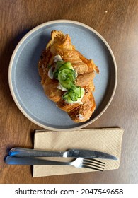 Turkey Croissant For Brunch On Weekend.