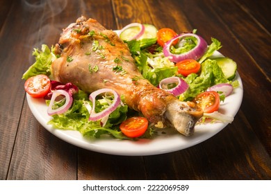 Turkey Drumstick With Salad, Diet