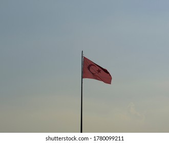 Turkey Flag surges above a cloudy evening sky - Powered by Shutterstock