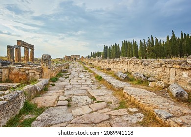 Turkey, A Gateway City In The Ancient City Of Hierapolis In Pamukkale.